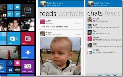 Tampilan BBM di Windows Phone