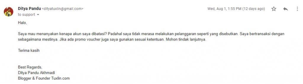 Pengalaman Akun Dibatasi di Shopee 19