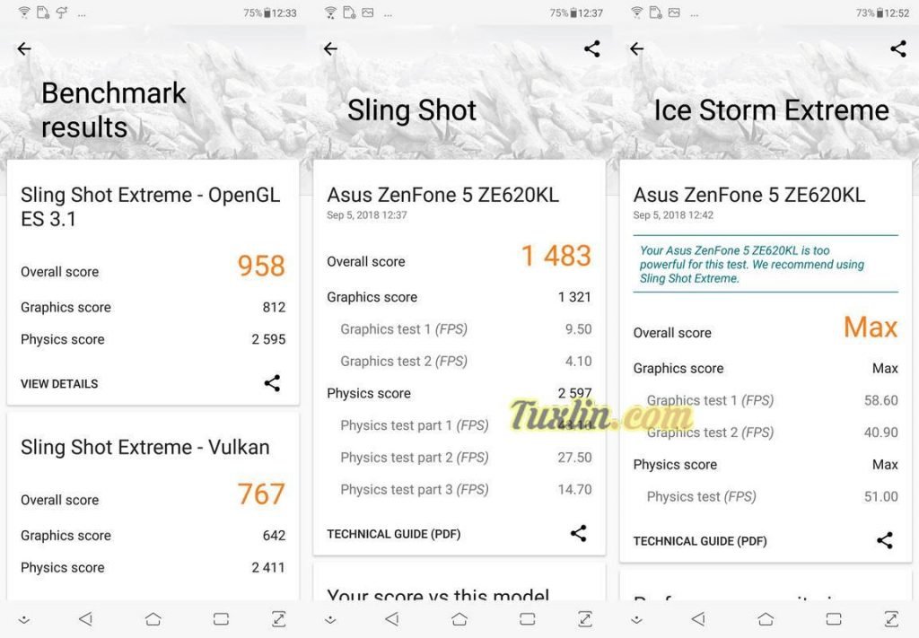 Benchmark 3DMark Asus Zenfone 5 ZE620KL