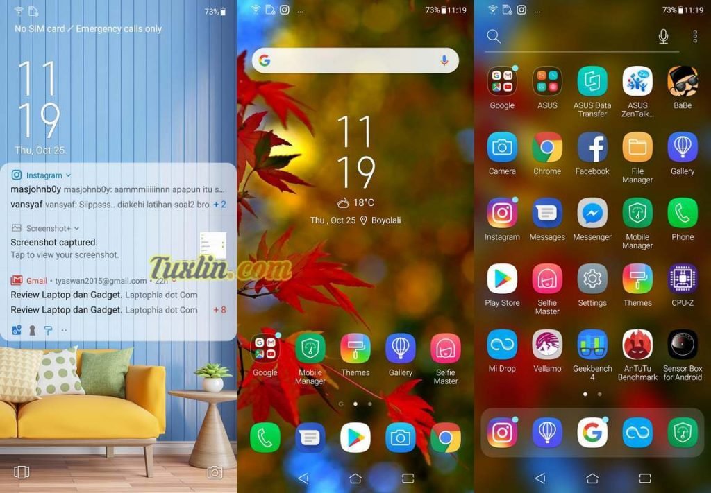 Antarmuka & Fitur Asus Zenfone 5 ZE620KL