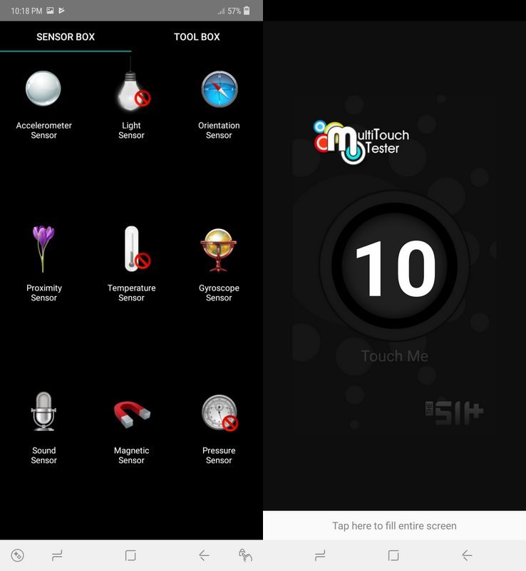 Sensorbox for Android & Multitouch Tester Samsung Galaxy M20