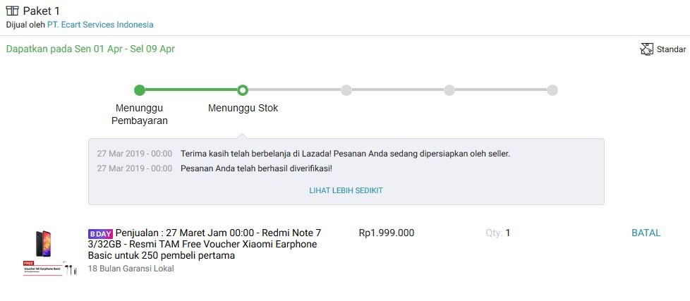 Suka Duka Ikutan Flash Sale Redmi Note 7 di Lazada 4